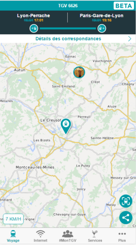 Bonjour,Les retards sont indiqués en temps réel (en orange) sur la page "voyage" du portail TGV Connect.